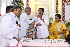 YS Jagan attends Christmas celebrations at Pulivendula CSI Church