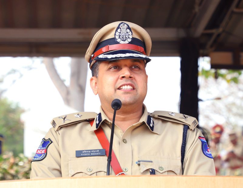 On the 75th Republic Day, Cyberabad CP Avinash Mohanty hoists the flag and honors police personnel