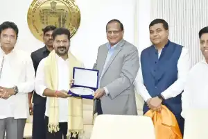 CM Revanth Reddy meets with delegates from Godrej Agrovet