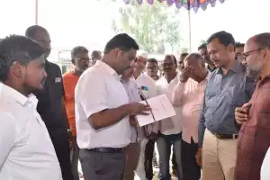 Collector Rajiv Gandhi Conducts Inspection of Praja Palana Centre in Nizamabad