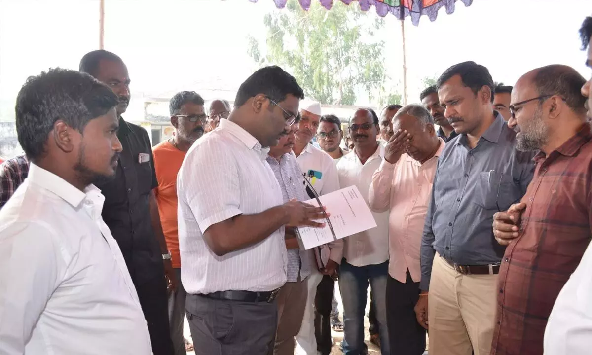 Collector Rajiv Gandhi Conducts Inspection of Praja Palana Centre in Nizamabad