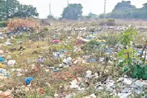 Dump yard established on Wakf land in Hameedullah Nagar, Rangareddy