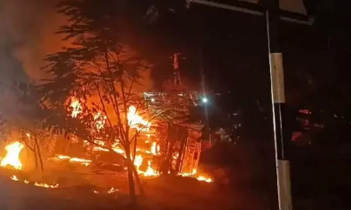 Fire Breaks Out at GHMC Office in Old City, Hyderabad