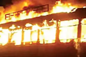 Fire destroys two RTC buses in Hyderabad