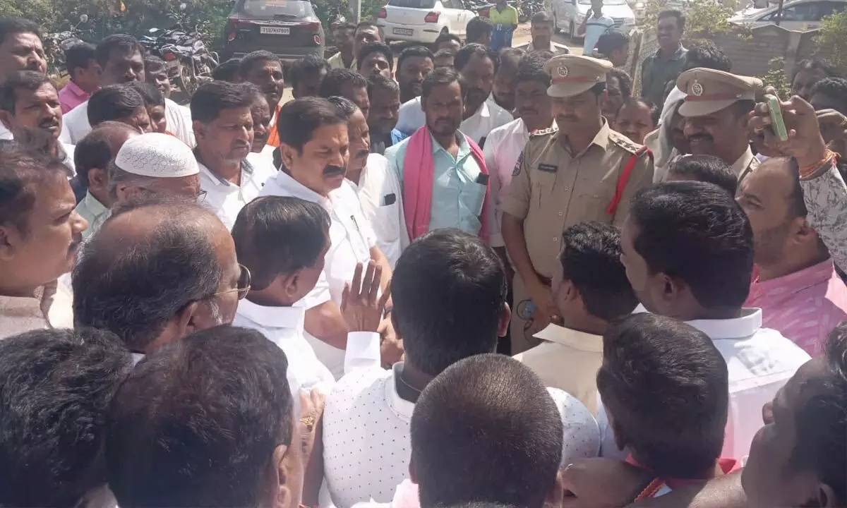 Gram Panchayat inauguration sparks political turmoil