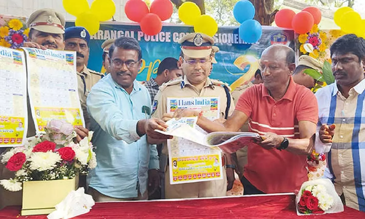 Hans calendar released by Warangal CP