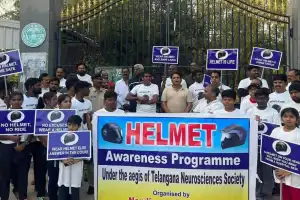Traffic Police and Doctors Join Forces to Conduct Awareness Programme for Two-Wheeler Riders in Hyderabad