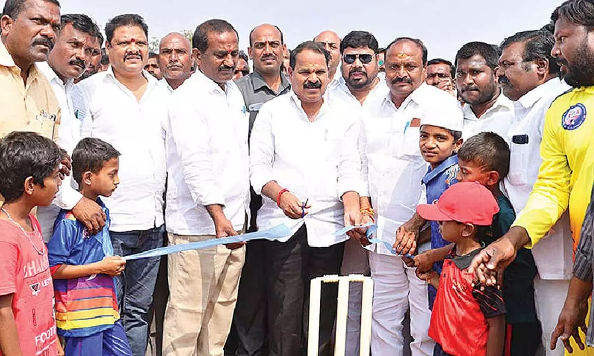 Chaudharyguda cricket tournament inaugurated by MLA Veerlapalli