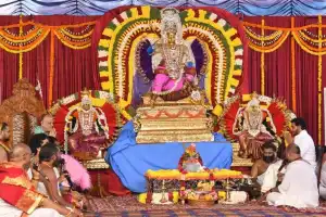Chief Minister YS Jagan seeks blessings from Raja Shyamala at Visakha Sarada Peetham