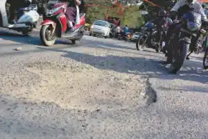 Nizampet residents suffer commuting nightmares due to potholes in Hyderabad