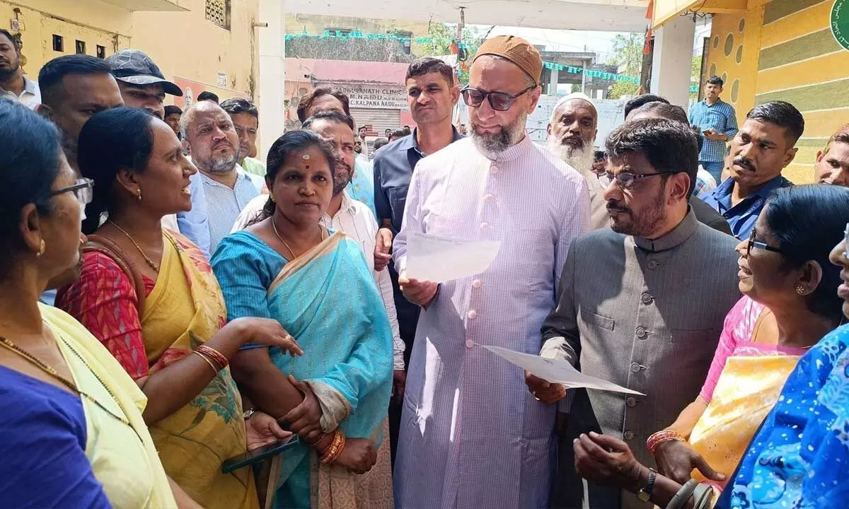 Asad initiates development projects in ‘Asli Hyd’ after Revanth’s visit