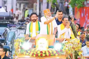 BJP cadre boosted by Modi’s road show in Malkajgiri