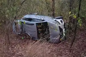 Car overturn in Mulugu district leaves four injured, three in critical condition