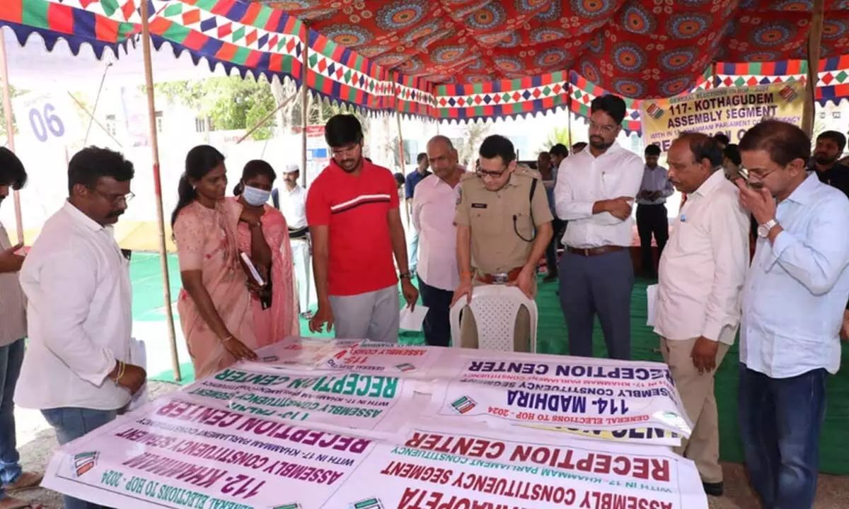 Collector visits election counting center in Khammam