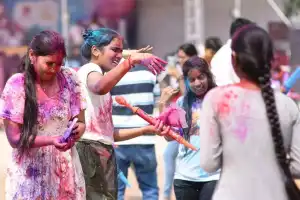 Country Club Hosts Vibrant Gala! Revelers Celebrate Holi Festival at Kukatpally