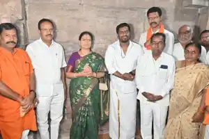 DK Aruna and Bharath Prasad visit Jogulamba Temples