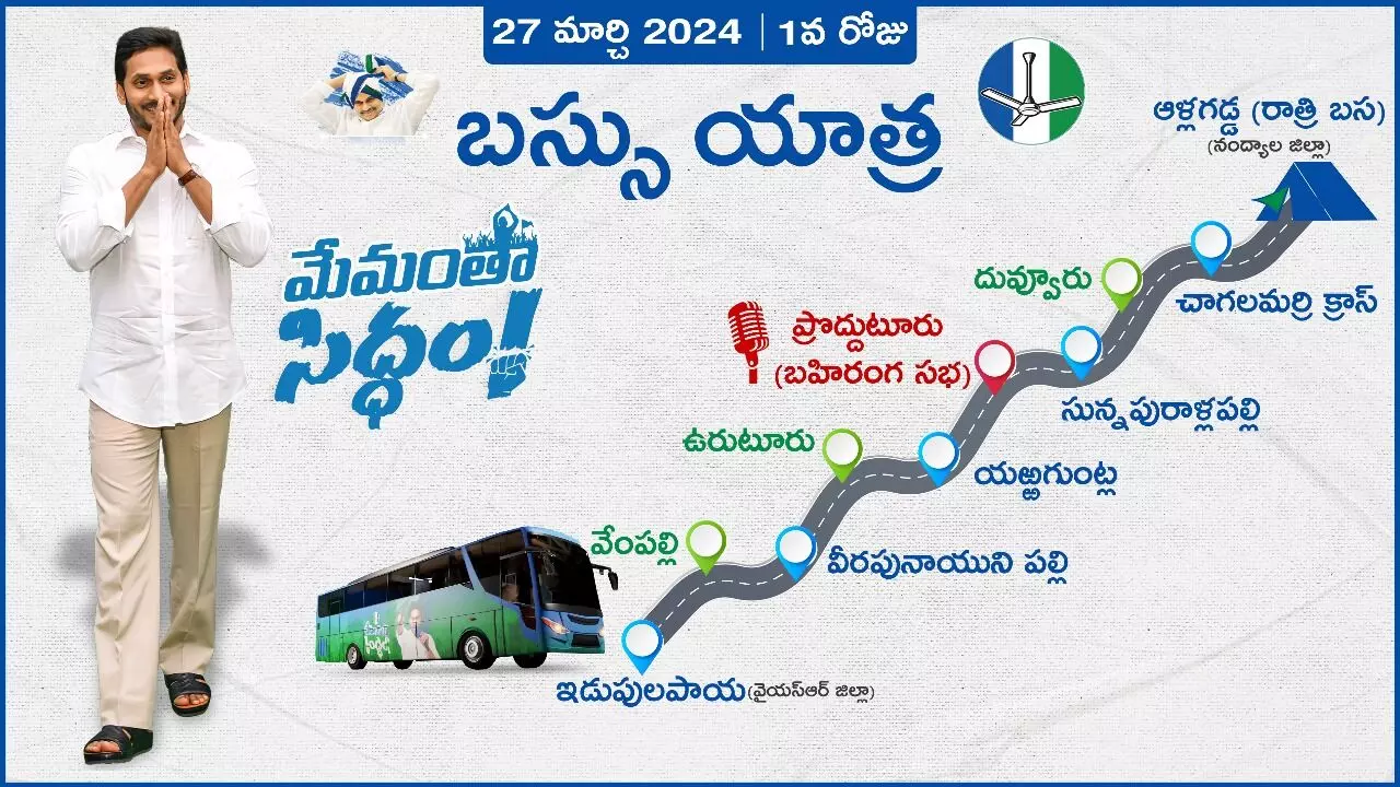 Jagan to ramp up election campaign with 'Memanta Siddham' journey on March 27