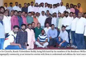 Konda Vishweshwar Reddy Connects with Serilingampally Community, Promises Improved Urban Living Vision!