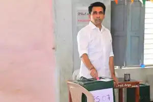 Nagar Kurnool MLA Rajesh Reddy Votes in MLC By-Elections at ZP Ground Polling Center
