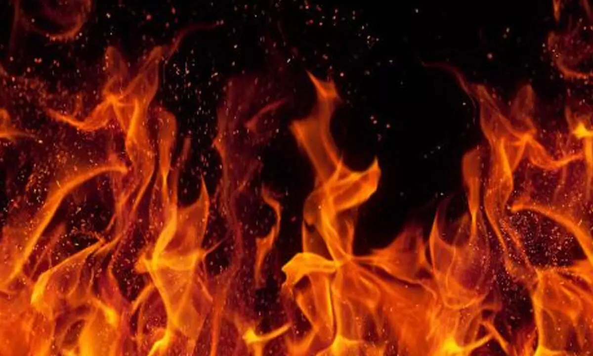 No injuries reported as fire breaks out on stationary goods train at Kazipet Railway Station