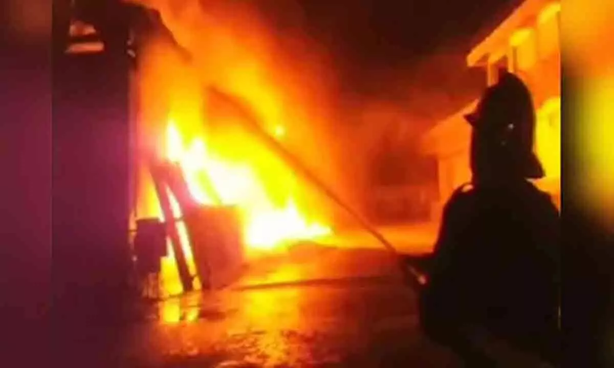 Property damage reported after fire breaks out at company in Katedan, Shamshabad