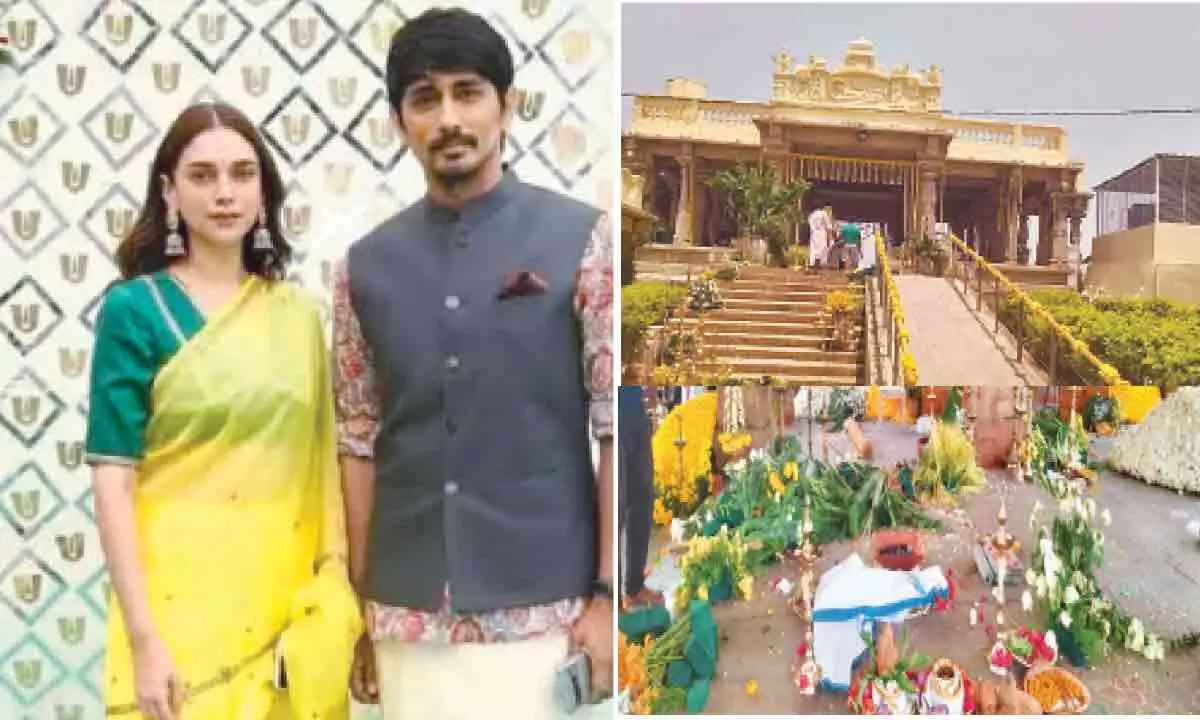 Siddharth marries Aditirao Hydari in Wanaparthy