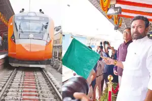 Students impressed by the new VB Express train’s stylish appearance
