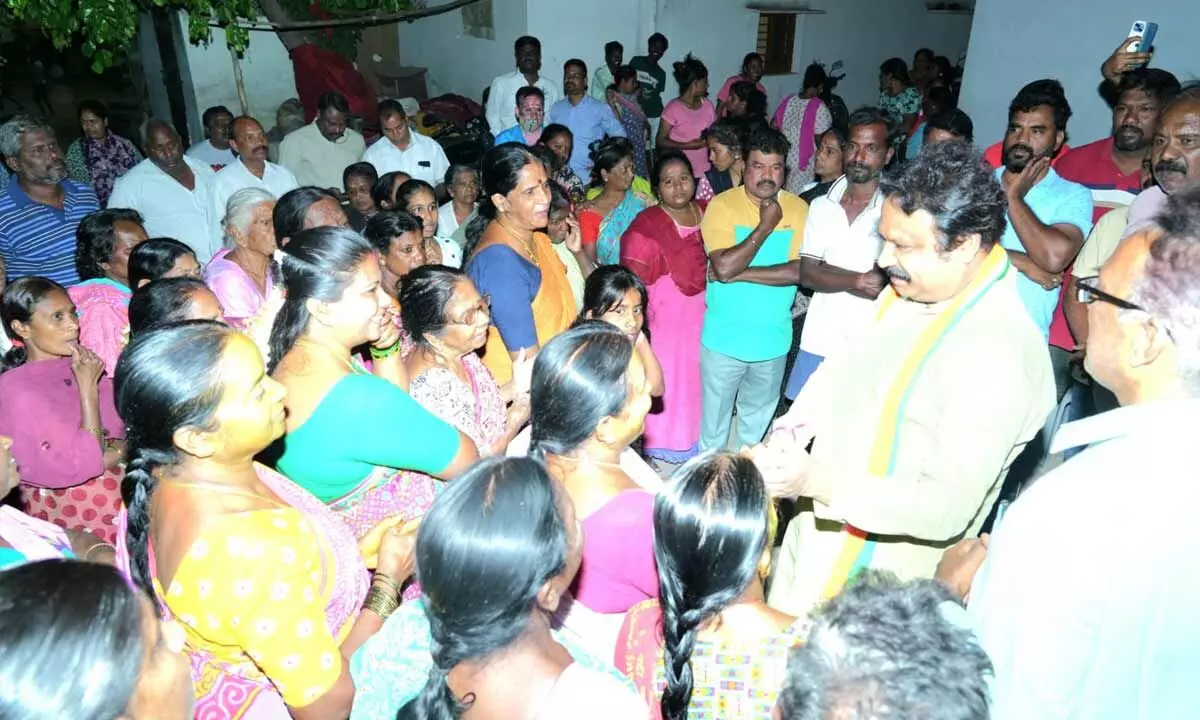 Supporters of Congress campaign in Ward 7 of Secunderabad Cantonment Constituency