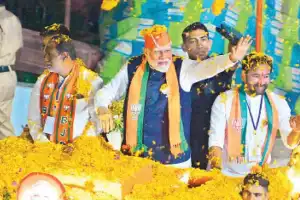 Today in Malkajgiri, Narendra Modi will be holding a roadshow.