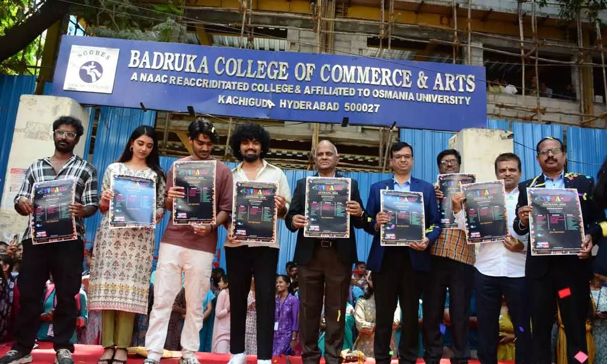 Unveiling of Musical Festival Poster at Badruka College of Commerce and Arts