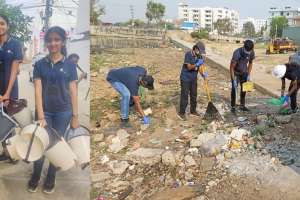 Manthan School Students are Making a Difference through their Lake Cleaning Initiative