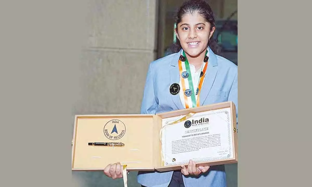 Akarshana from Hyderabad makes it to the India Book of Records