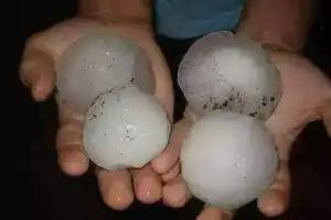 Anticipating severe hailstorms in various locations throughout Andhra Pradesh