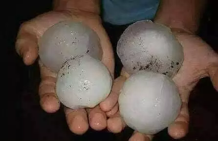 Anticipating severe hailstorms in various locations throughout Andhra Pradesh