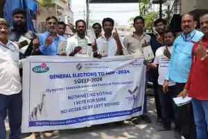 Authorities begin distributing voter information slips door-to-door in Hyderabad