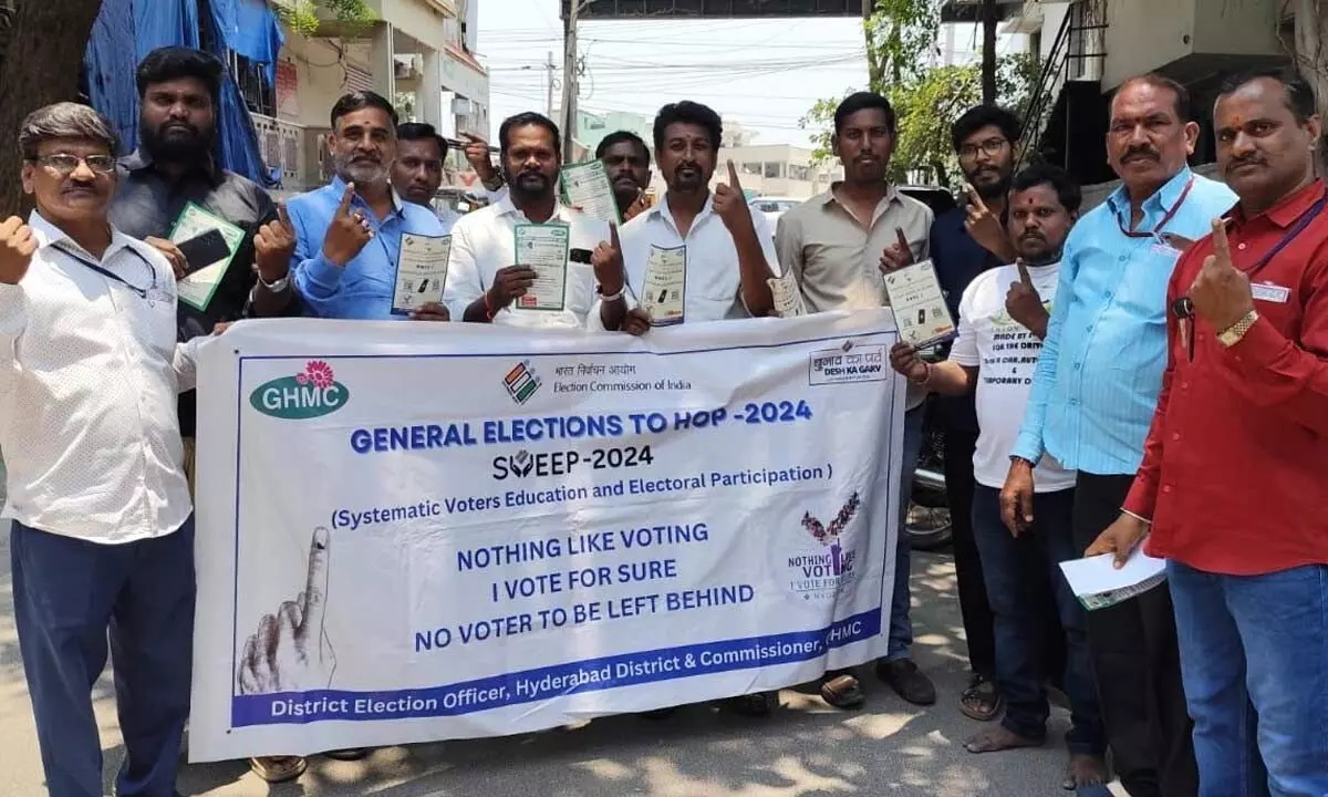 Authorities begin distributing voter information slips door-to-door in Hyderabad