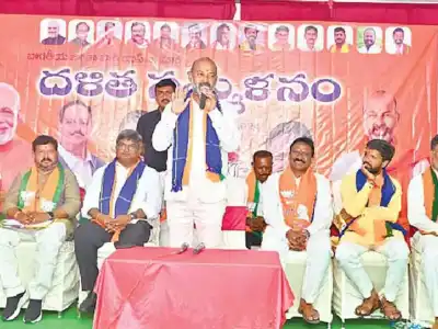 Bandi Sanjay Kumar of BJP affirms commitment to Dalit welfare in Karimnagar