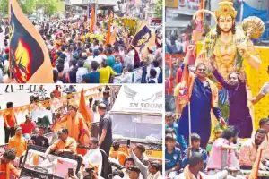 Chants of ‘Jai Shri Ram’ and ‘Jai Hanuman’ resonate in Hyderabad
