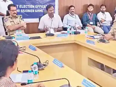 DEO updates election observers on polling procedures in Hyderabad