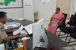 District SP Gaikwad is handling complaints at the Police Grievance Cell.
