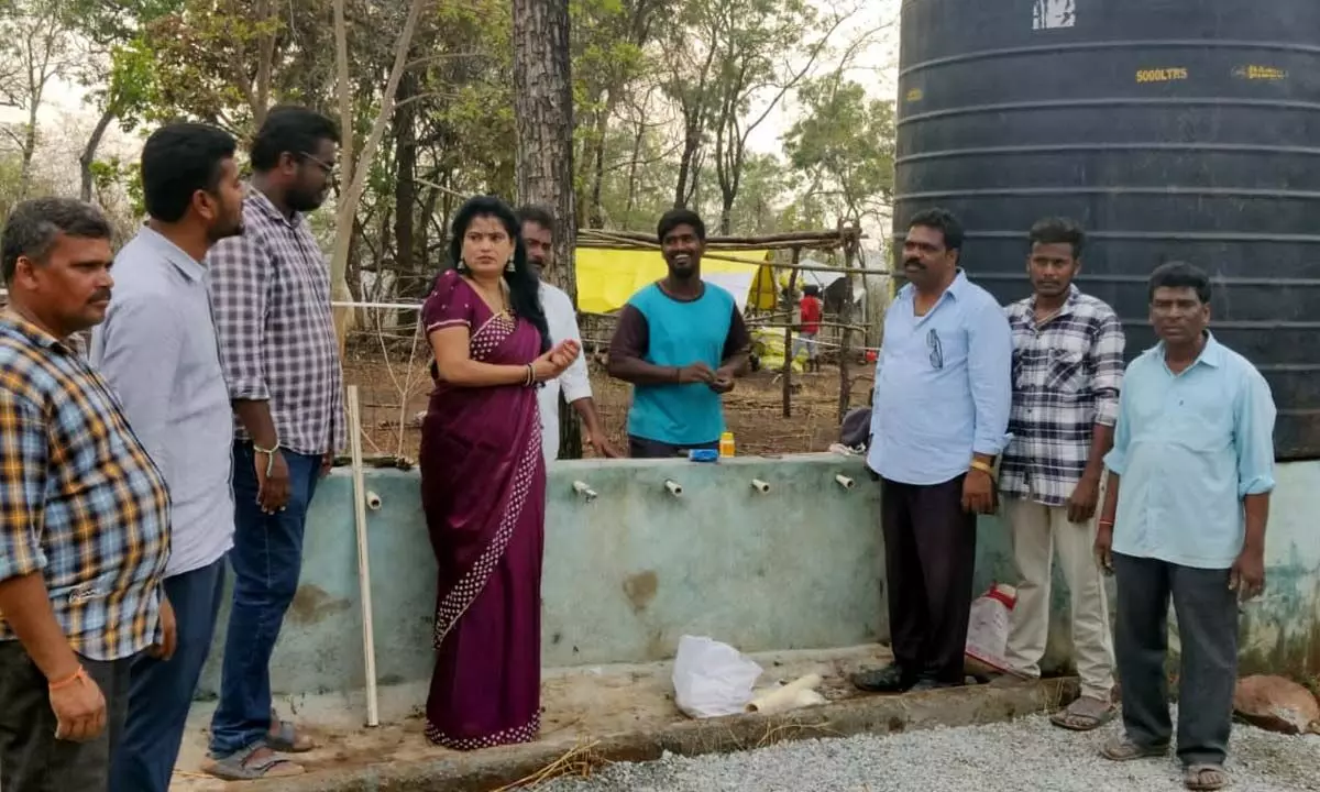 Hemalatha, Deputy Executive Engineer, oversees water arrangements at Saleswaram Jatara