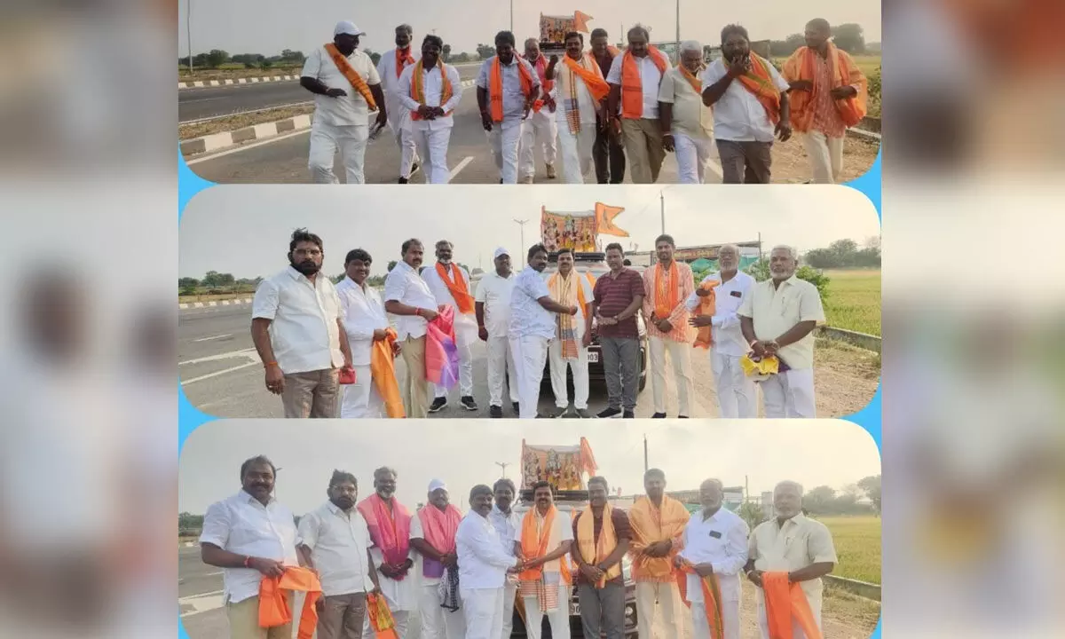 Hyderabad to Bhadrachalam Mega Walkathon Reaches Khammam