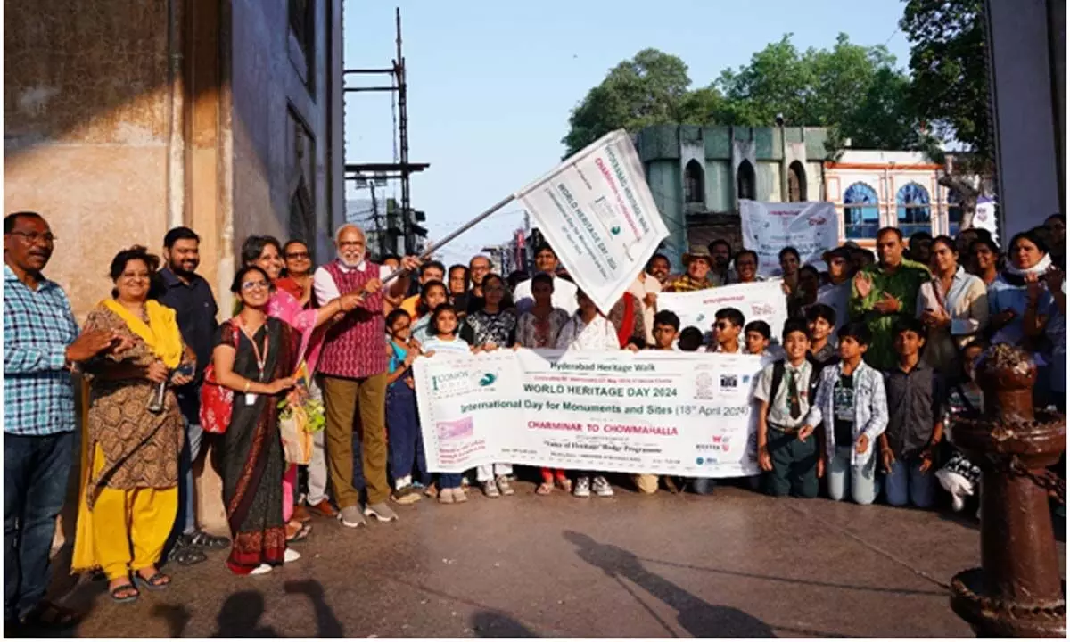 Inaugural Hyderabad Heritage Walk Kicks Off World Heritage Day 2024 Week Celebrations