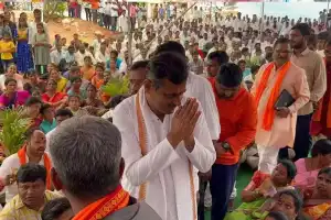 Konda Vishweshwar promotes the idea of Ram Rajyam in Chevella