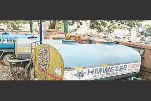 MD of HMWSSB checks tanker filling stations in Hyderabad.