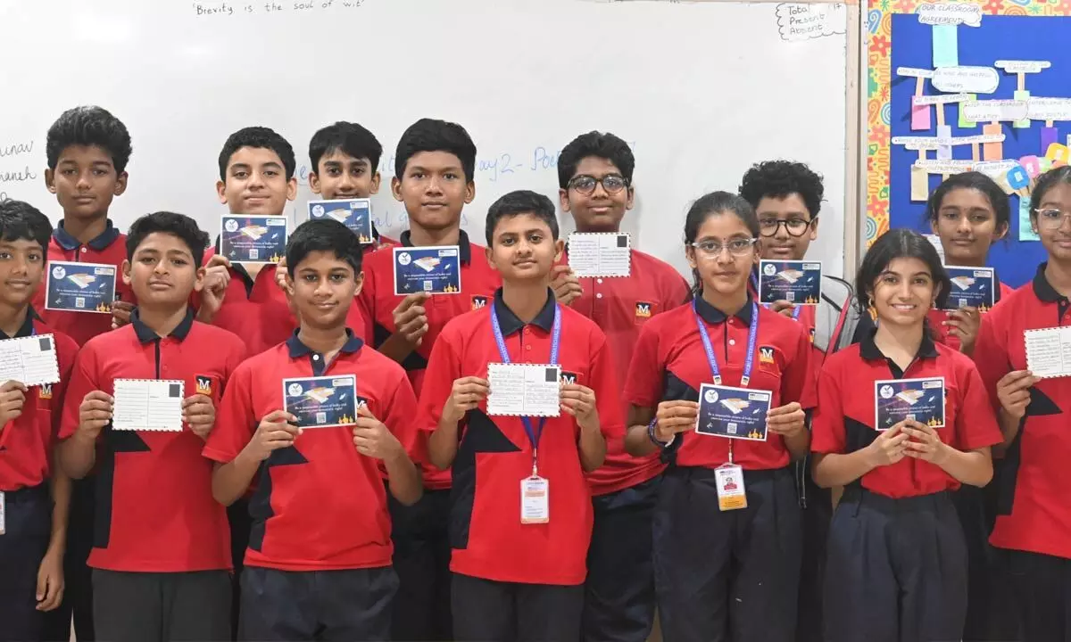 Meru Students Take Charge in Civic Duty Postcard Campaign for Future Voters