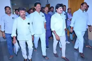 MLA Krishna Mohan Reddy and Vijayudu Submit Memorandum to DC Ndigadda