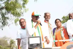 MLC Koochukulla Damodar Reddy campaigns to help Mallu Ravi win as MP candidate