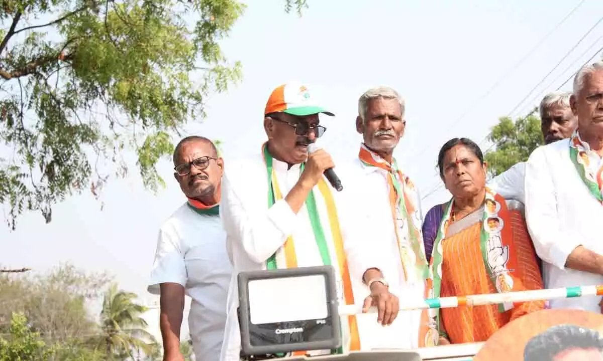 MLC Koochukulla Damodar Reddy campaigns to help Mallu Ravi win as MP candidate