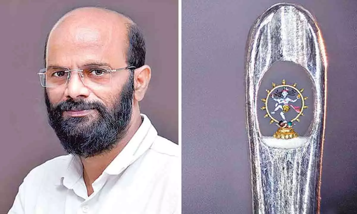 Nataraja in Warangal captures attention of needle